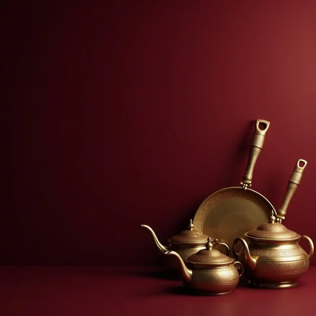 Traditional Swarna brass kettle and tava cookware – handcrafted in Moradabad for kitchenware and home decor
