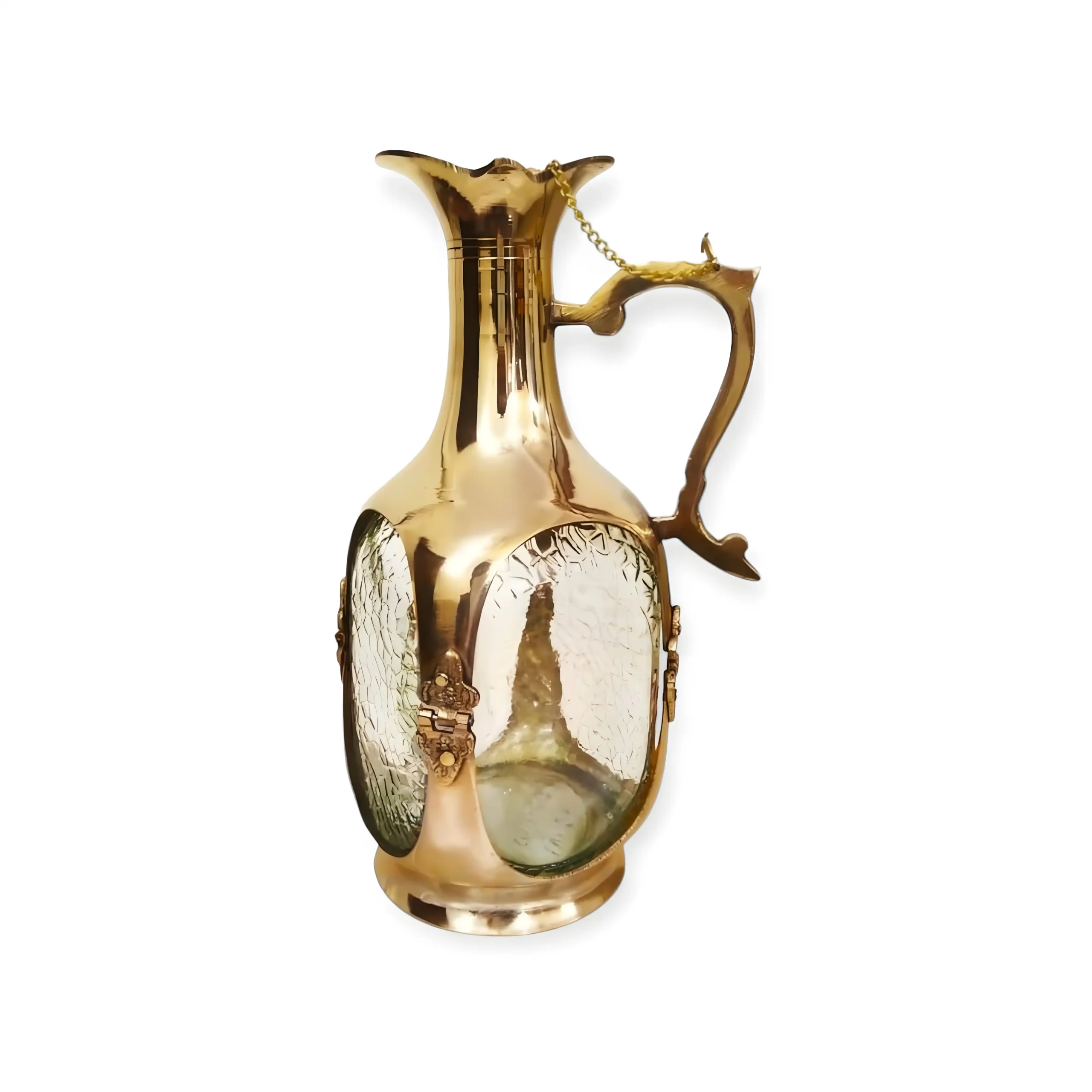 Pure brass wine flask, antique royal brass handicraft, non-toxic and chemical-free traditional gifting item