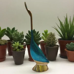 Handcrafted Pure Brass Swan Set | Decorative Swan Figurines for Home & Office Decor | Elegant Brass Swan Pair Showpiece for Living Room and Workspaces