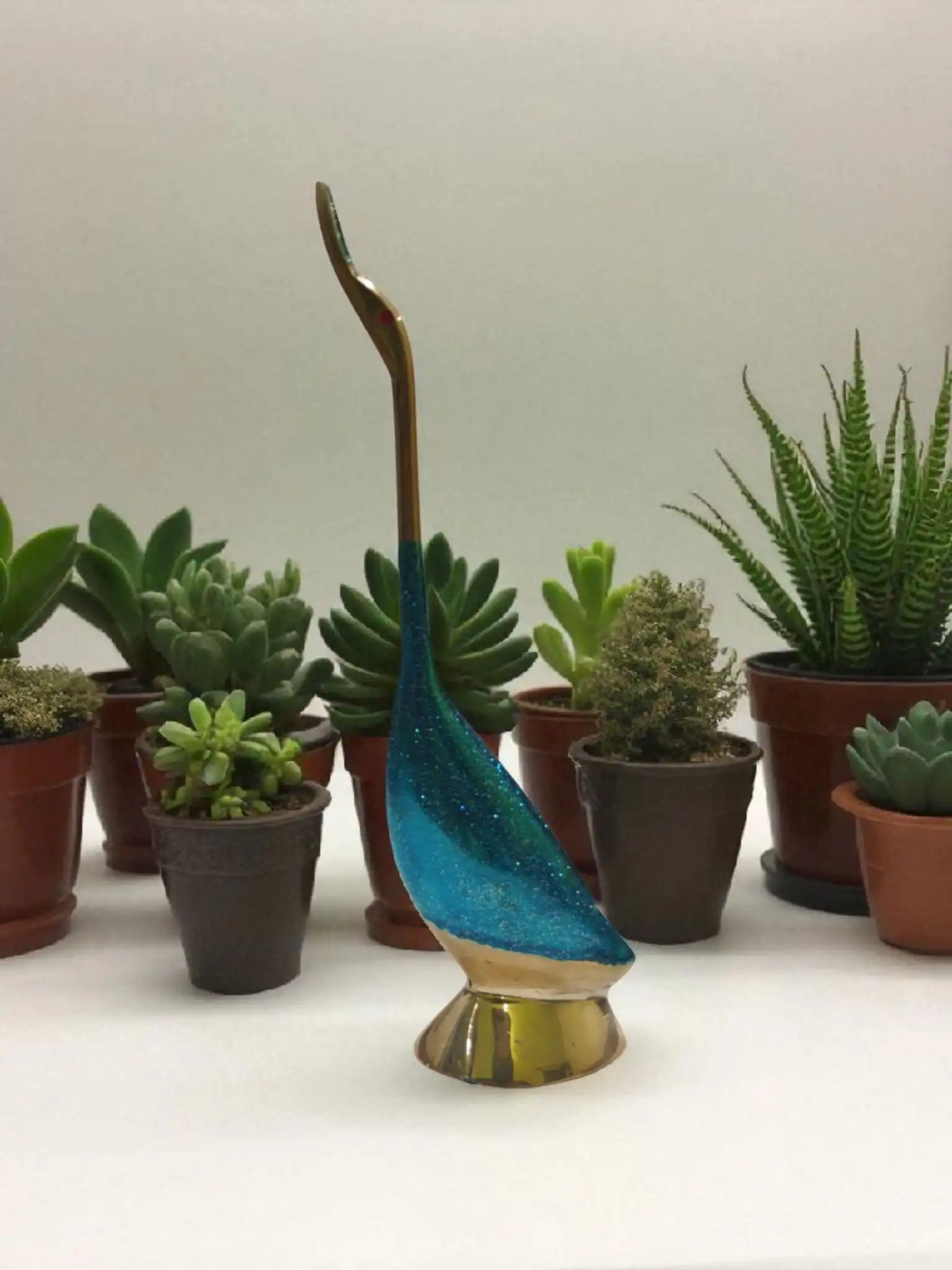 Handcrafted Pure Brass Swan Set | Decorative Swan Figurines for Home & Office Decor | Elegant Brass Swan Pair Showpiece for Living Room and Workspaces