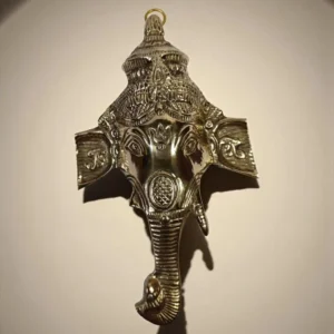 Elegant Ganeshji Wall Hanging | Handcrafted Lord Ganesha Wall Decor for Home & Puja Room | Unique Brass Ganesh Idol Wall Art | Spiritual & Festive Wall Hanging Decoration