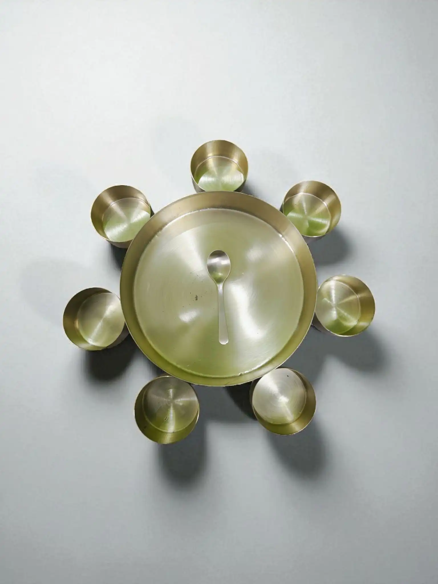 Pure Brass Masala Dani Set with 7 Spice Containers & Brass Spoon | Traditional Masala Dabba Box for Kitchen | Durable Brass Spice Storage Box for Indian Cooking & Gifting - Image 5