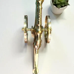 Exquisite Brass Canon Showpiece | Decorative Antique-Style Brass Cannon for Home & Office Decor | Elegant Vintage Brass Art Piece for Living Room and Workspace